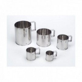 Recipiente 1 L. Medidas Liquidos Baja Inox. Medidores Acero Inoxidable CHEF SERVICE