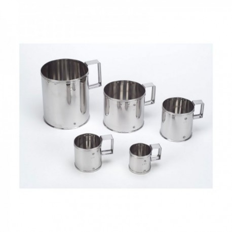 Recipiente 1 L. Medidas Liquidos Baja Inox. Medidores Acero Inoxidable CHEF SERVICE