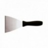 Espatula 12 Cm. Pp Negro + Acero Triangular Acero Inoxidable PADERNO