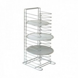 Soporte 15 Rejillas Hasta 36 Cm. Acero Cromado Pizza Acero Inoxidable GIMETAL