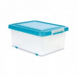 Caja 53 X 39.6 X 24.2 Cm. 30 L. Plastico con Tapa Cajas Polipropileno ARAVEN