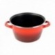 Olla 20 Cm. con Tapa Sfumato Rosso Acero Esmaltado MAGEFESA