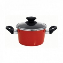 Olla 24 Cm. con Tapa Marseille Rojo Acero Esmaltado VITREX