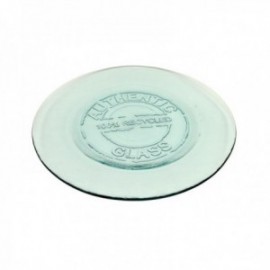 Plato 28 Cm. Llano Authentic Vidrio Rustico Mesa Vidrio Reciclado SAN MIGUEL