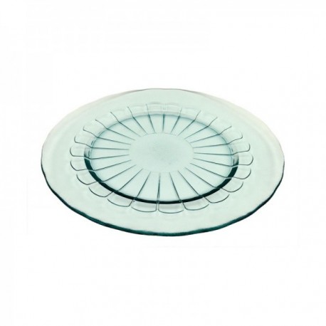 Plato 28 Cm. Llano Casual Vidrio Rustico Mesa Vidrio Reciclado SAN MIGUEL
