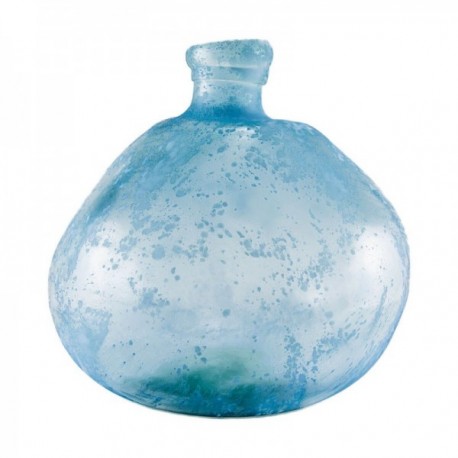 Jarron Anfora 33 Cm. Reactivo Azul Vidrio Rustico Simplicity Vidrio Reciclado SAN MIGUEL