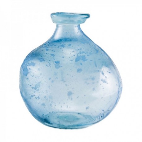 Jarron Anfora 18 Cm. Reactivo Azul Vidrio Rustico Simplicity Vidrio Reciclado SAN MIGUEL