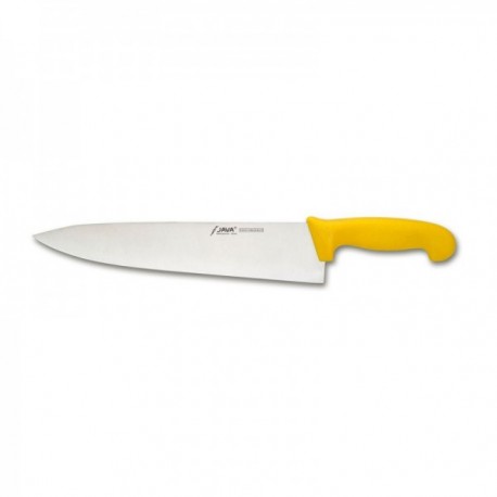 Cuchillo 30 Cm.punta Aguda Mango Inyectado Amarilo Carnicero Molibdeno Vanadio JAVA