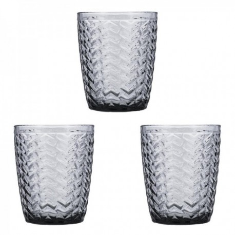 Set 3 Vasos Bajos Vidrio 30CL Illusion Bidasoa