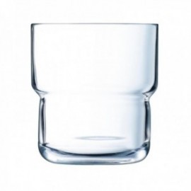 Caja 6 Vasos Bajos Vidrio 27CL Log Arcoroc
