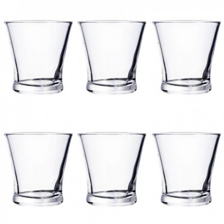 Set 6 Vasos Bajos Vidrio 10CL Lucia Quid