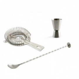 Set 3 Piezas Gin Tonic Acero Inoxidable 27CM - 19X10X2CM - 2 Y 4CL Mi Bar Koala
