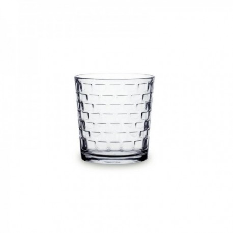 Set 6 Vasos Bajos Vidrio 26CL Square Quid