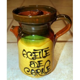 Guarda-aceite usado artesanal de Cerámica