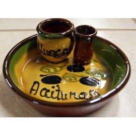 Plato para aceitunas artesanal de Cerámica