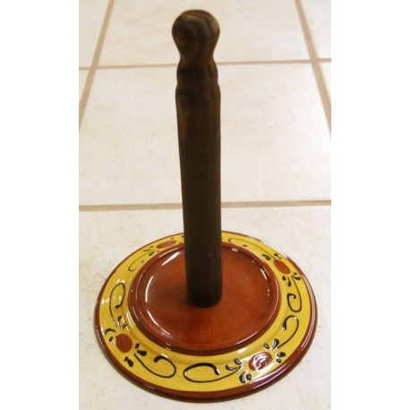 Portarrollos de papel de cocina artesanal de Cerámica