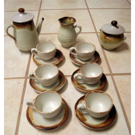 Juego de café artesanal de Cerámica