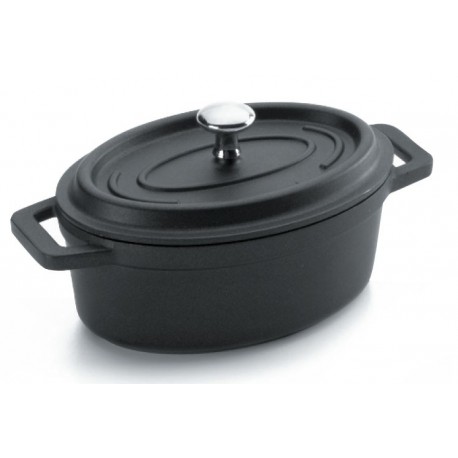 Cacerola oval aluminio fundido con tapa MINI Lacor