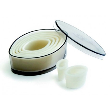 Caja de 7 cortapastas ovalo Nylon de Lacor
