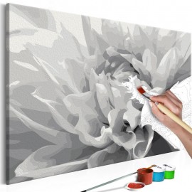 Quadro pintado por você - Black & White Flower