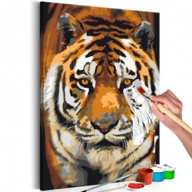 Cuadro para colorear - Asian Tiger
