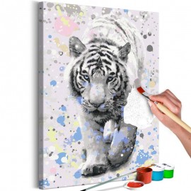 Cuadro para colorear - White Tiger