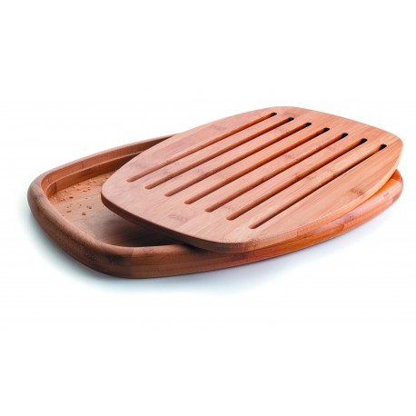 Tabla Corte Pan Oval Bambú
