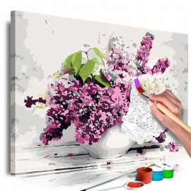 Quadro pintado por você - Vase and Flowers