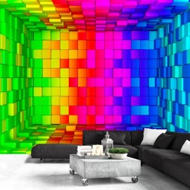 Papel de parede autocolante - Rainbow Cube