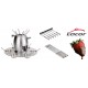 Fondue base cristal 6 pax.
