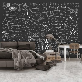 Fotomural - Science on Chalkboard