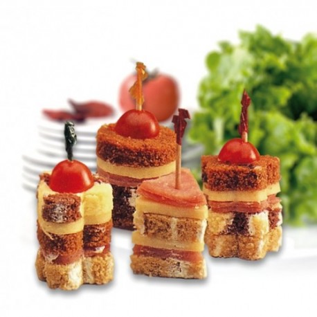 Cortador decorador sandwich - canapés (5 formas)