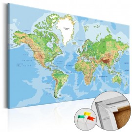 Quadro de cortiça - World Geography [Cork Map]