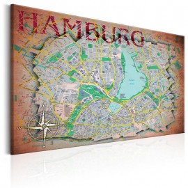 Cuadro - Map of Hamburg