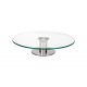 CAKE STAND INOX/CRISTAL GIRATORIO