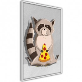 Pôster - Racoon Eating Pizza