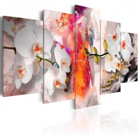 Quadro - Colorful background and orchids