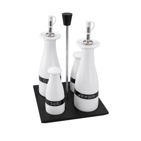 JUEGO VINAGRERAS PORCELANA 4 PIEZAS