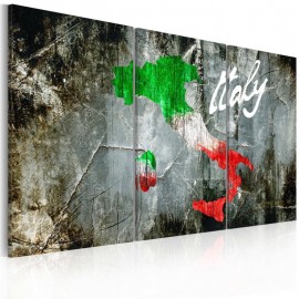 Cuadro - Mapa artístico de Italia - tríptico