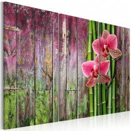 Quadro - Flower and bamboo