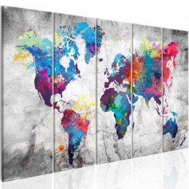 Cuadro - World Map: Spilt Paint