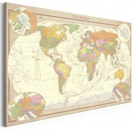 Cuadro - Cream World Map