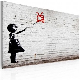 Cuadro - Chica con televisor (Banksy)