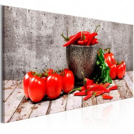 Cuadro - Red Vegetables (1 Part) Concrete Narrow