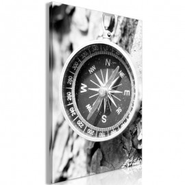 Cuadro - Black and White Compass (1 Part) Vertical