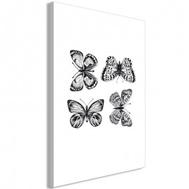Cuadro - Four Butterflies (1 Part) Vertical