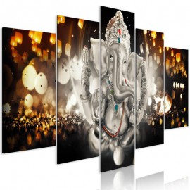 Quadro - Buddha's Philosophy (5 Parts) Silver Wide