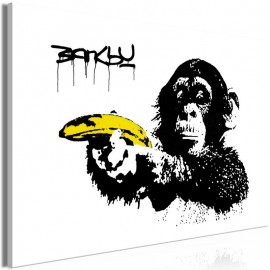 Quadro - Banksy: Monkey with Banana (1 Part) Wide