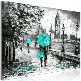 Cuadro - Walk in London (1 Part) Wide Turquoise
