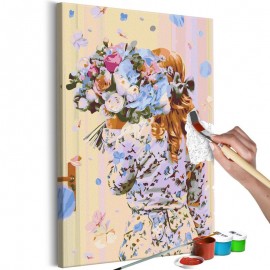 Quadro pintado por você - Hydrangea Girl